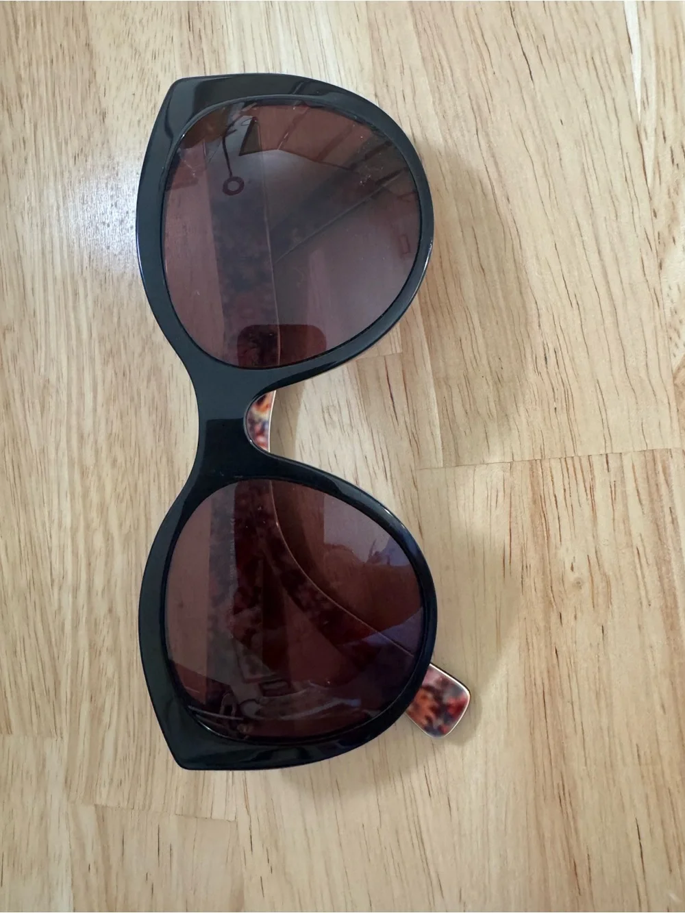 Dolce & Gabbana Women's Black Oversized Sunglasses with Brown Lenses